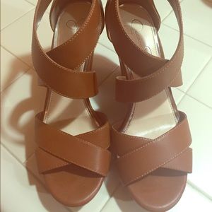 Jessica Simpson Wedge Sandal, 8M, Brown